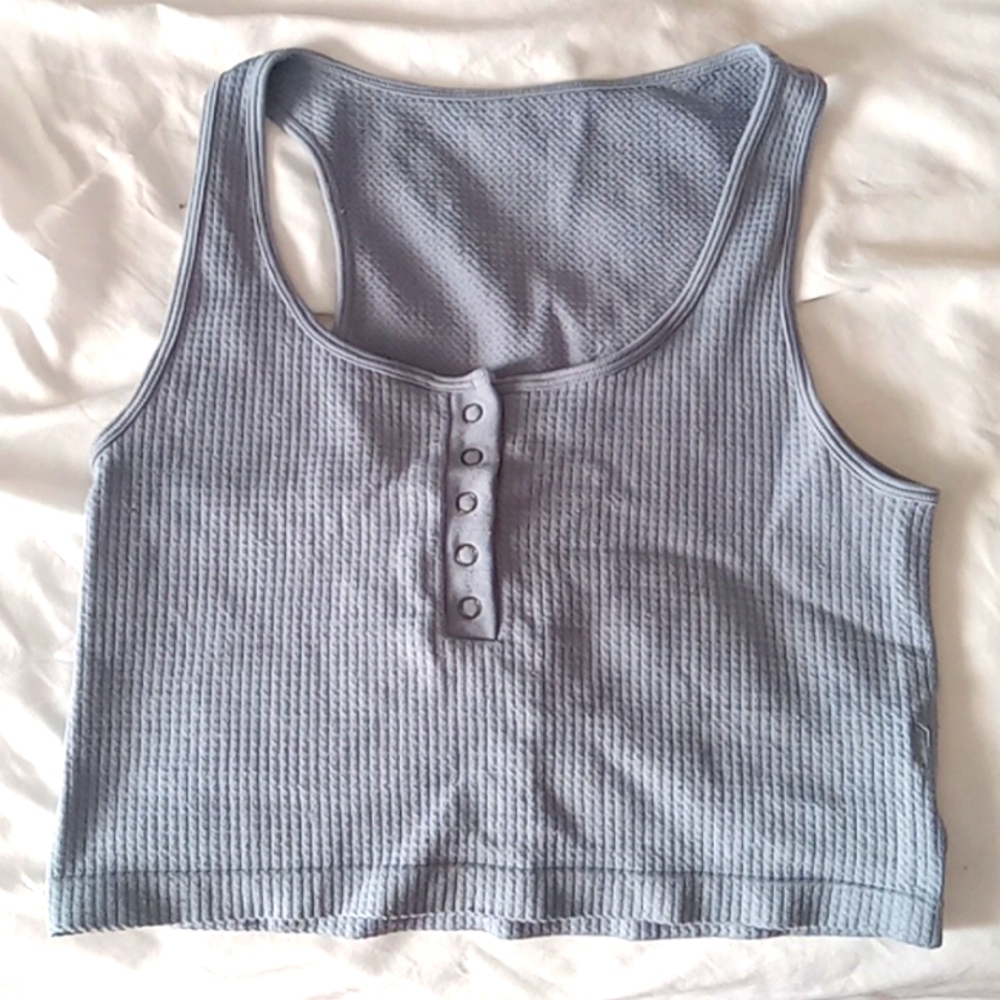 Blue/gray bralette top